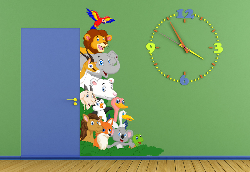 By name Moon Sprinkle Animali della giungla, stickers adesivi per decorare le camerette bambini