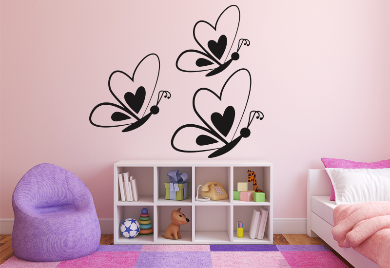 Farfalle, stickers adesivi per decorazione camerette bambini