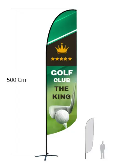 Stampa bandiera piuma con altezza 5 metri  
