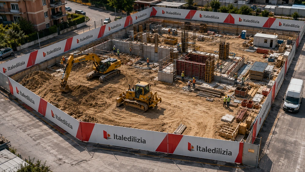 pvc microforato per transenne cantiere
