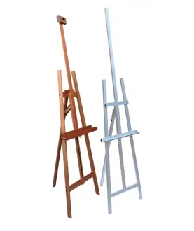 Cavalletti da pittore in legno con morsetto h 188 cm