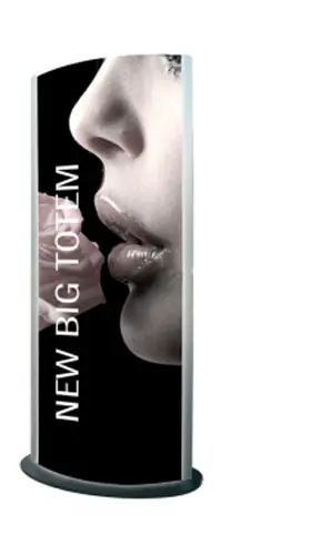 Totem alluminio 80x170 cm con impianto luci