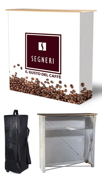 Desk promozionale con personalizzazione su tessuto