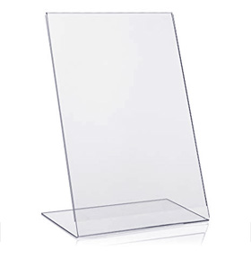 Espositore A4 e A3 in Plexiglass Trasparente per Colonnine con Nastro