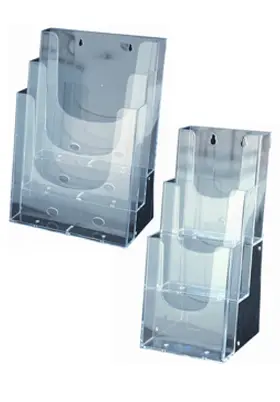 Portabrochure da banco A4 con 3 scomparti