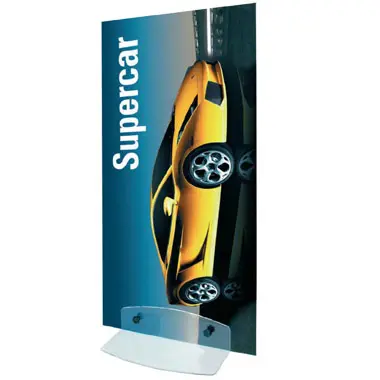 Pannello Perspex bifacciale con base in plexiglass 90x180 cm