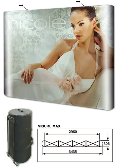 Pop-up lineare 4x3 - dim 356 x 223 cm