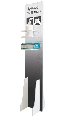 Porta dispenser grigio argento
