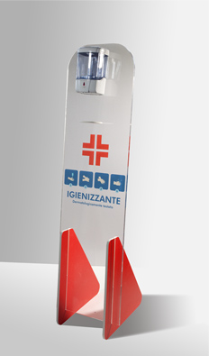 Colonnina porta dispenser in plexiglass