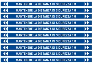 Striscia adesiva blu - kit 10 pz