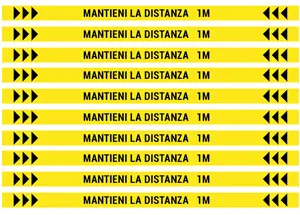 Striscia adesiva gialla - kit 10 pz
