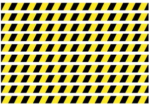 Striscia adesiva giallo nera - kit 10 pz