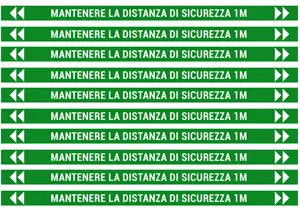Striscia adesiva verde - kit 10 pz