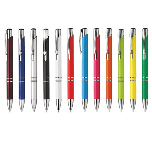 Penna a sfera in plastica con clip in metallo