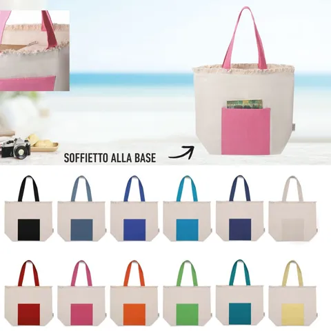 Borsa Mare in Cotone Riciclato con tasca