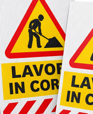 pannello inizio lavori per cantieri