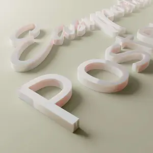 Loghi 3D in plexiglass opal con spessore 10 mm